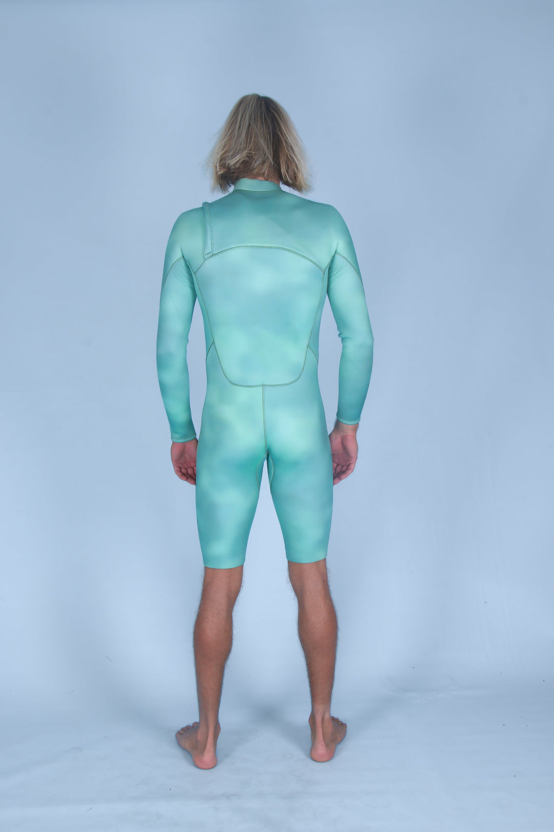 SECONDS- Chest Zip Shorty Springsuit- 2.5mm Emerald Green