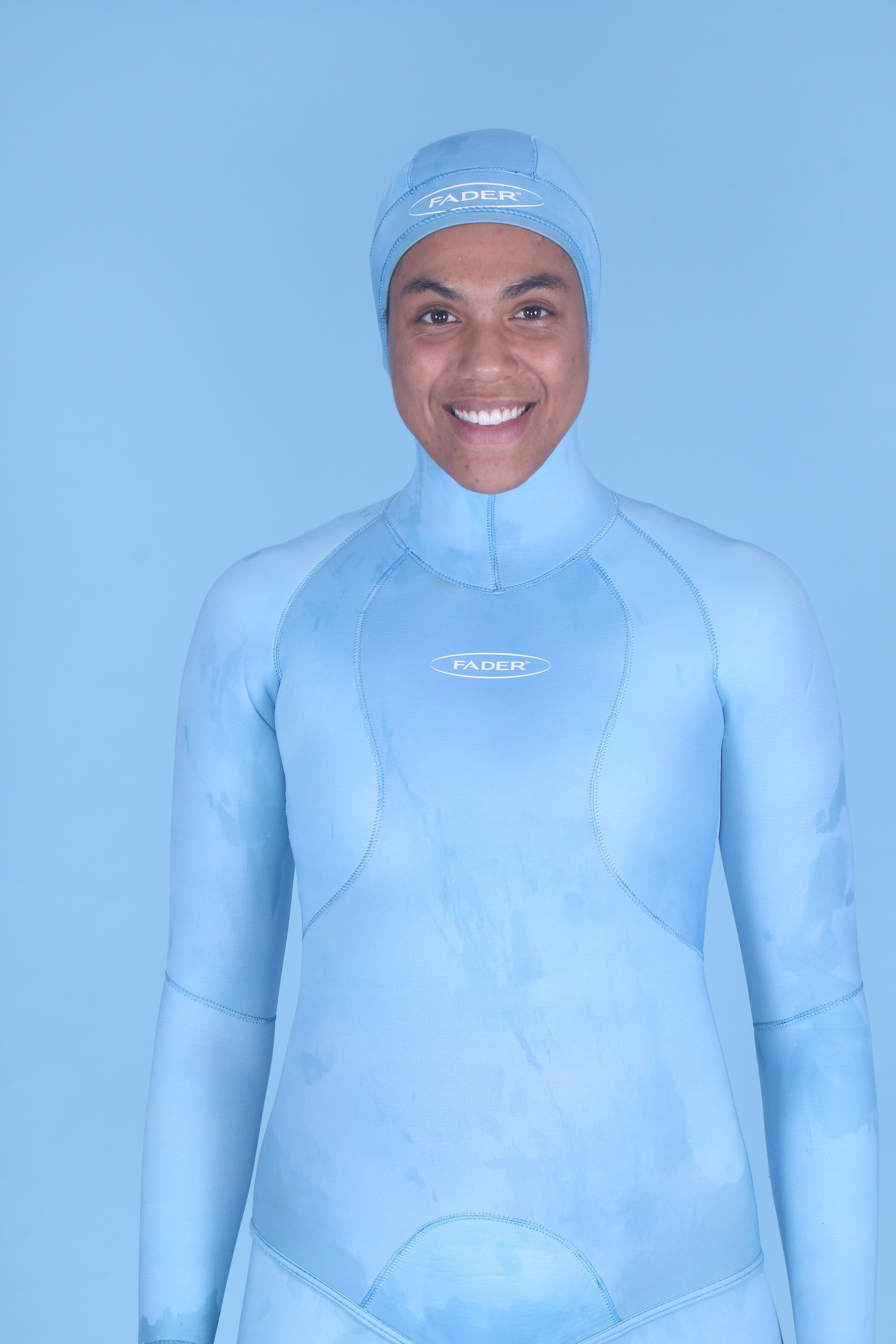 Women's 3mm Open-Cell Freediving 2-Piece Wetsuit (Sapphire-Blue) Limit -  Fader Wetsuits