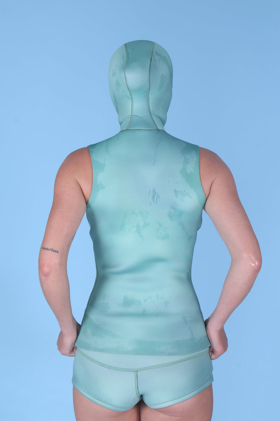 Open-Cell Hooded Vest Wetsuit- 3mm Emerald Green