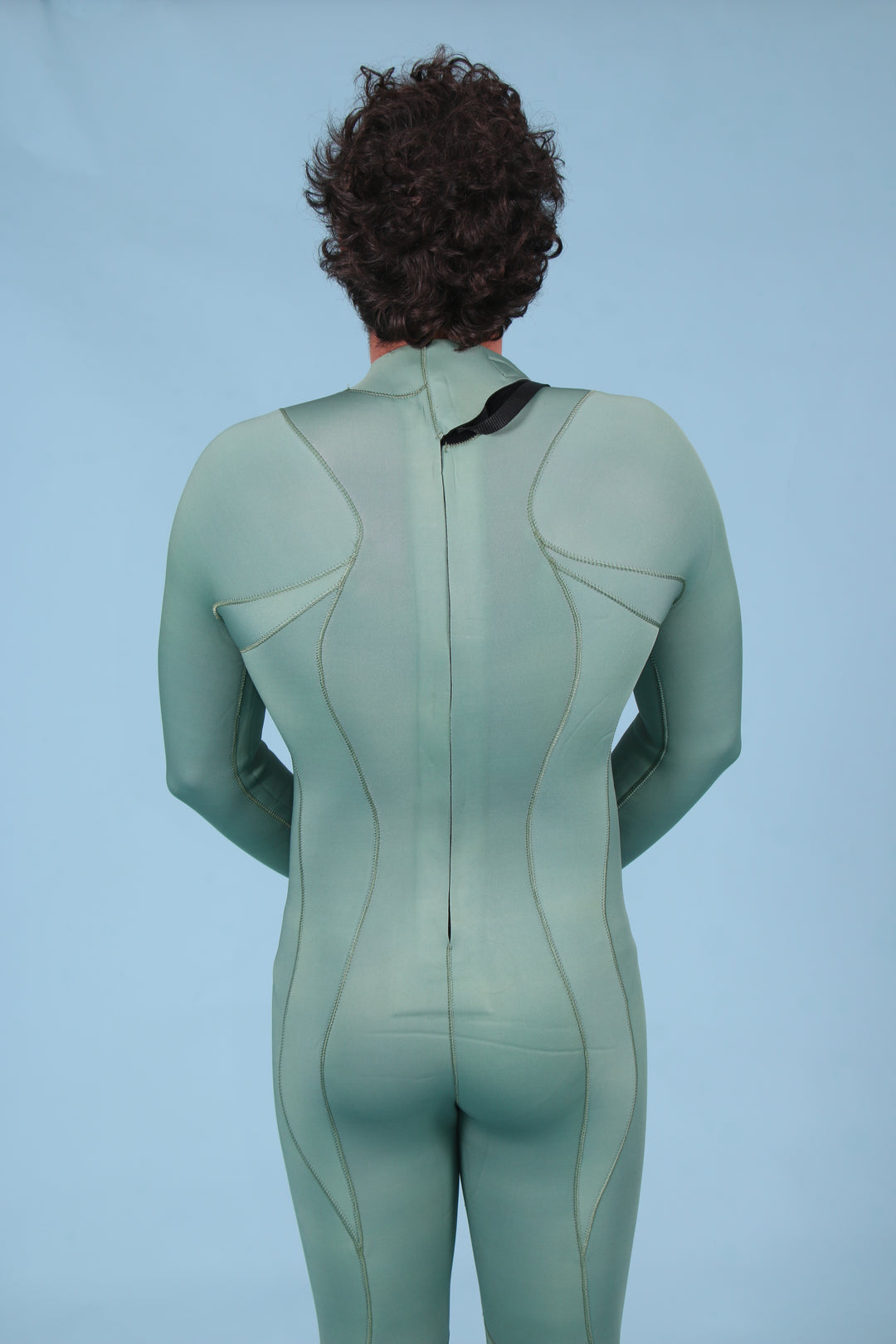 Men's Back-Zip Steamer Wetsuit- Balmoral Green 2.5mm