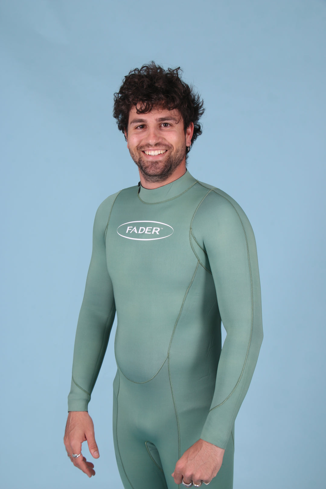 Men's Back-Zip Steamer Wetsuit- Balmoral Green 2.5mm