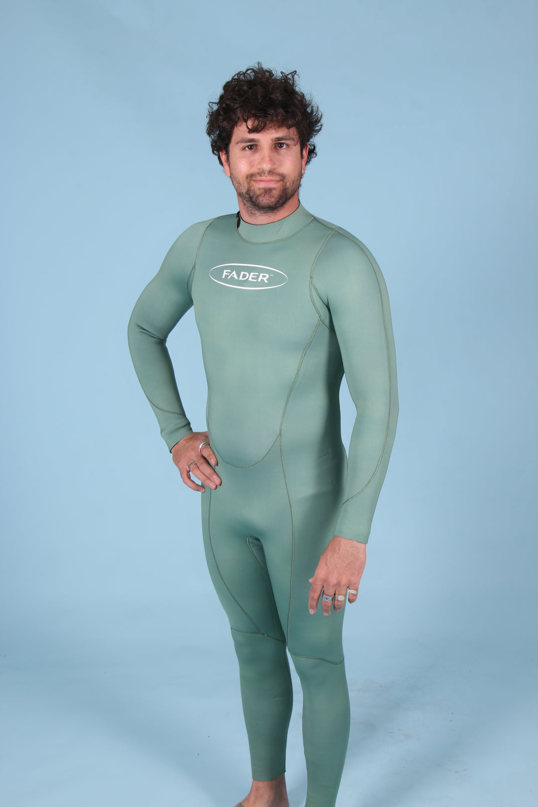 Men's Back-Zip Steamer Wetsuit- Balmoral Green 2.5mm