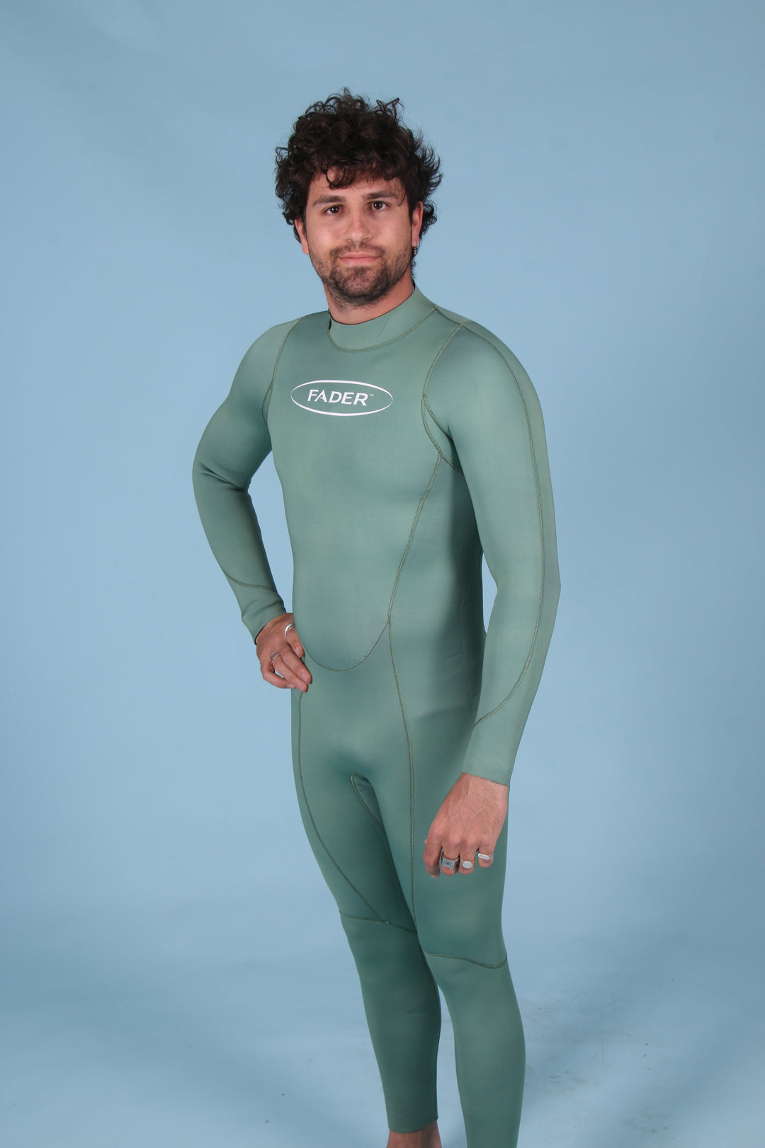 Men's Back-Zip Steamer Wetsuit- Balmoral Green 2.5mm