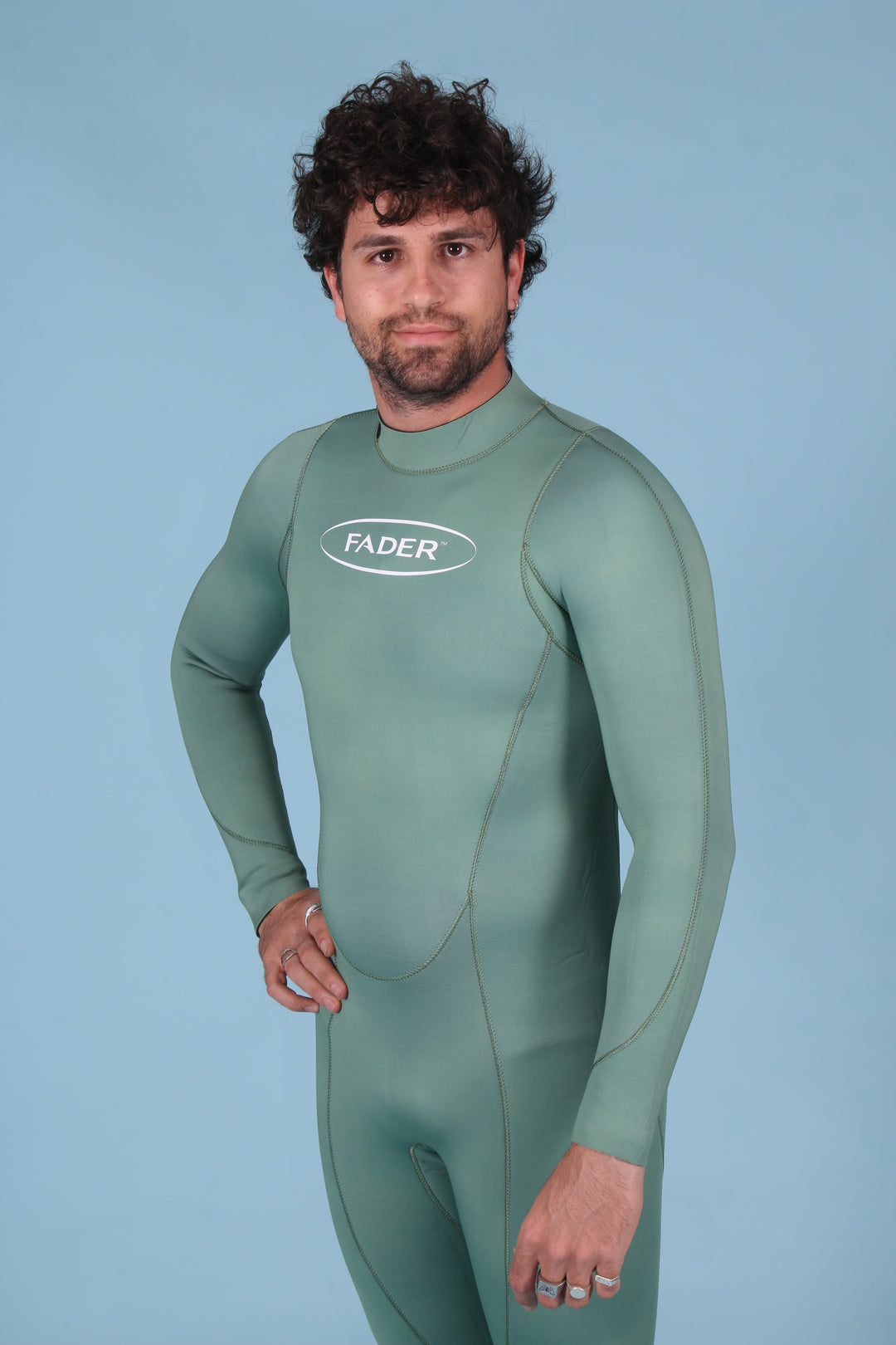 Men's Back-Zip Steamer Wetsuit- Balmoral Green 2.5mm