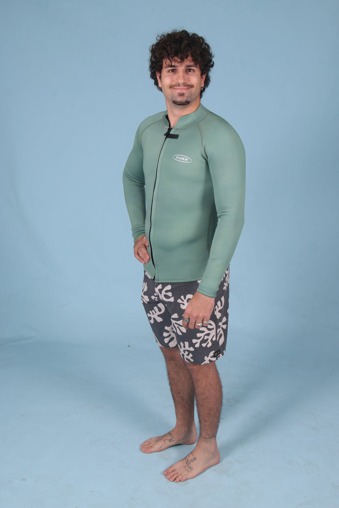 Mens Wetsuit Jacket- Green 2mm