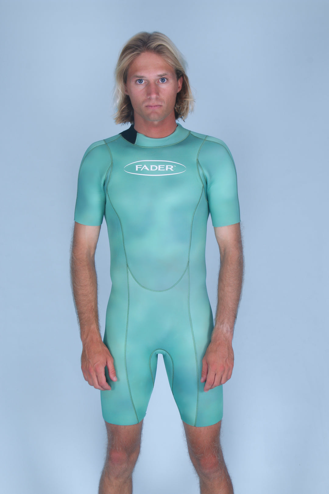 Back Zip Shorty Springsuit- 2.5mm Emerald Green